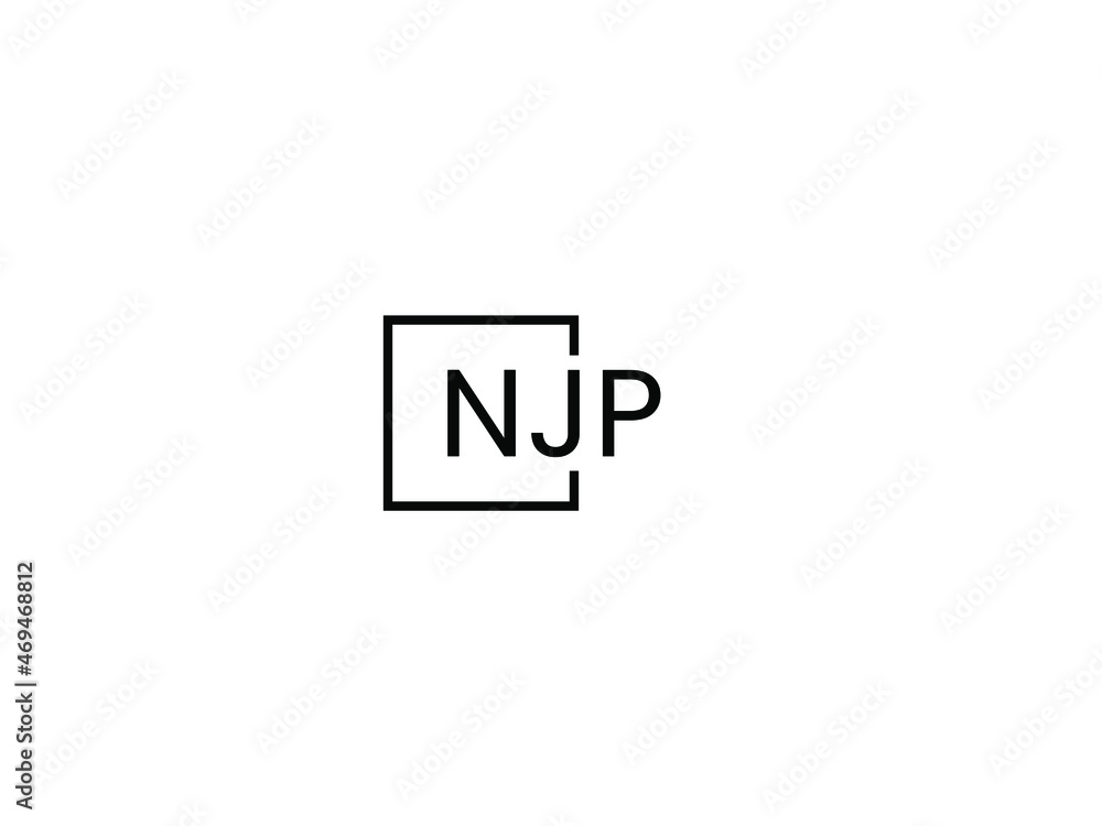Fototapeta premium NJP letter initial logo design vector illustration