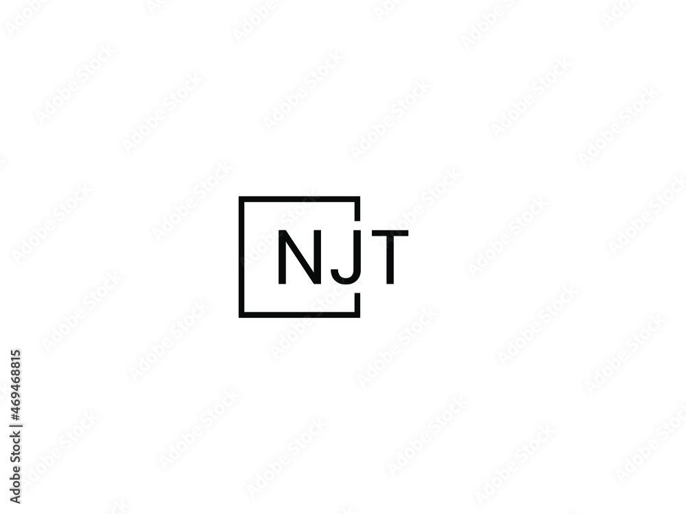 Obraz premium NJT letter initial logo design vector illustration