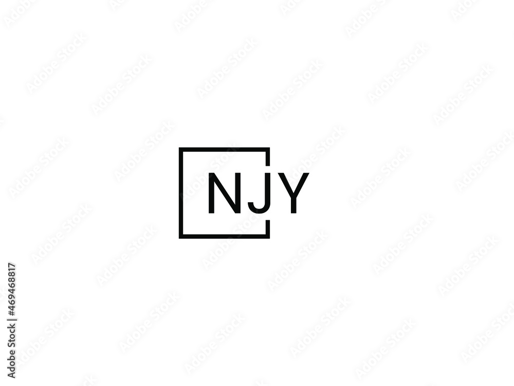 Fototapeta premium NJY letter initial logo design vector illustration