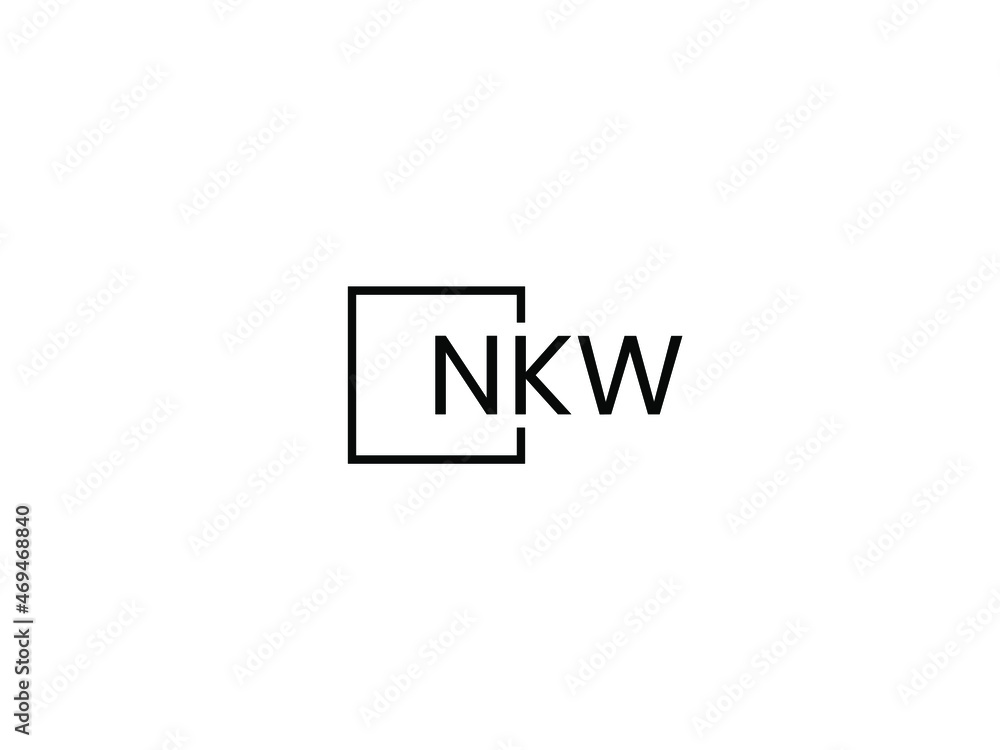 Fototapeta premium NKW letter initial logo design vector illustration