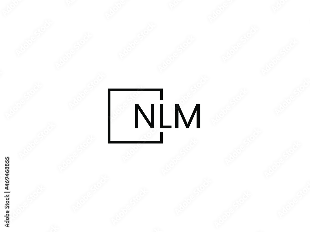 Obraz premium NLM letter initial logo design vector illustration