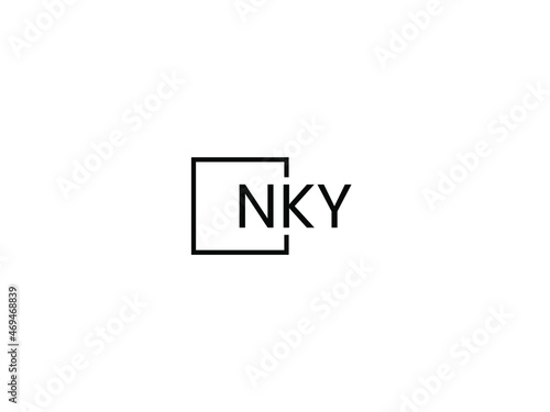 NKY letter initial logo design vector illustration photo