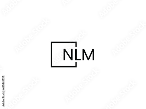NLM letter initial logo design vector illustration photo