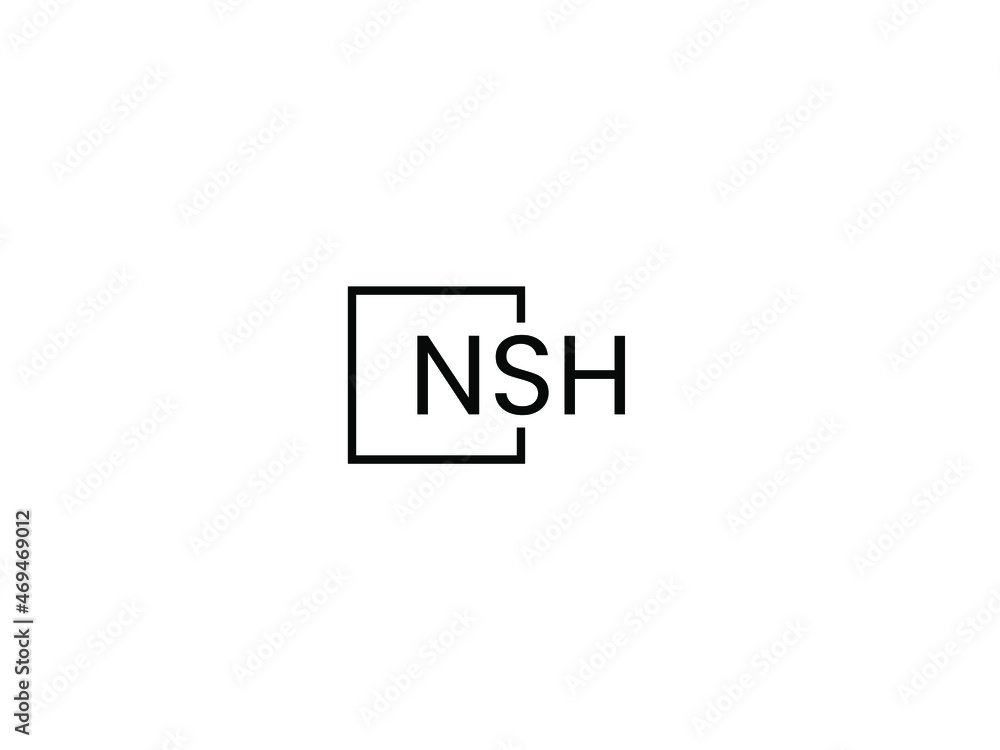 NSH letter initial logo design vector illustration NSH letter initial logo design vector illustration