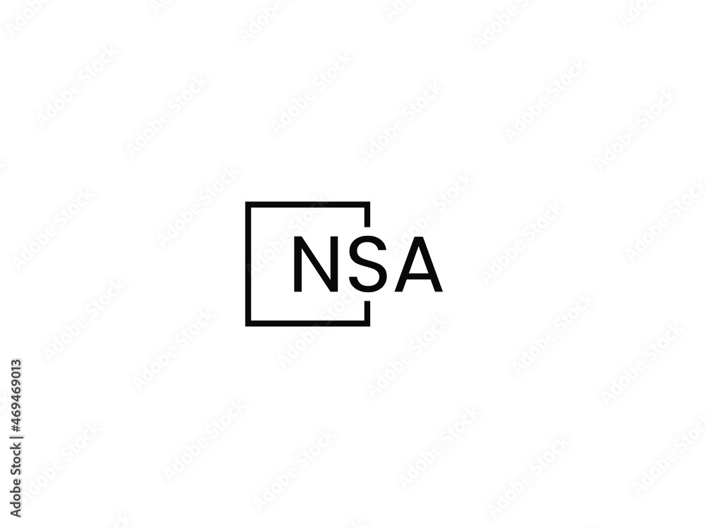 NSA letter initial logo design vector illustration NSA letter initial logo design vector illustration