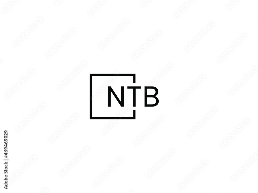 Obraz premium NTB letter initial logo design vector illustration