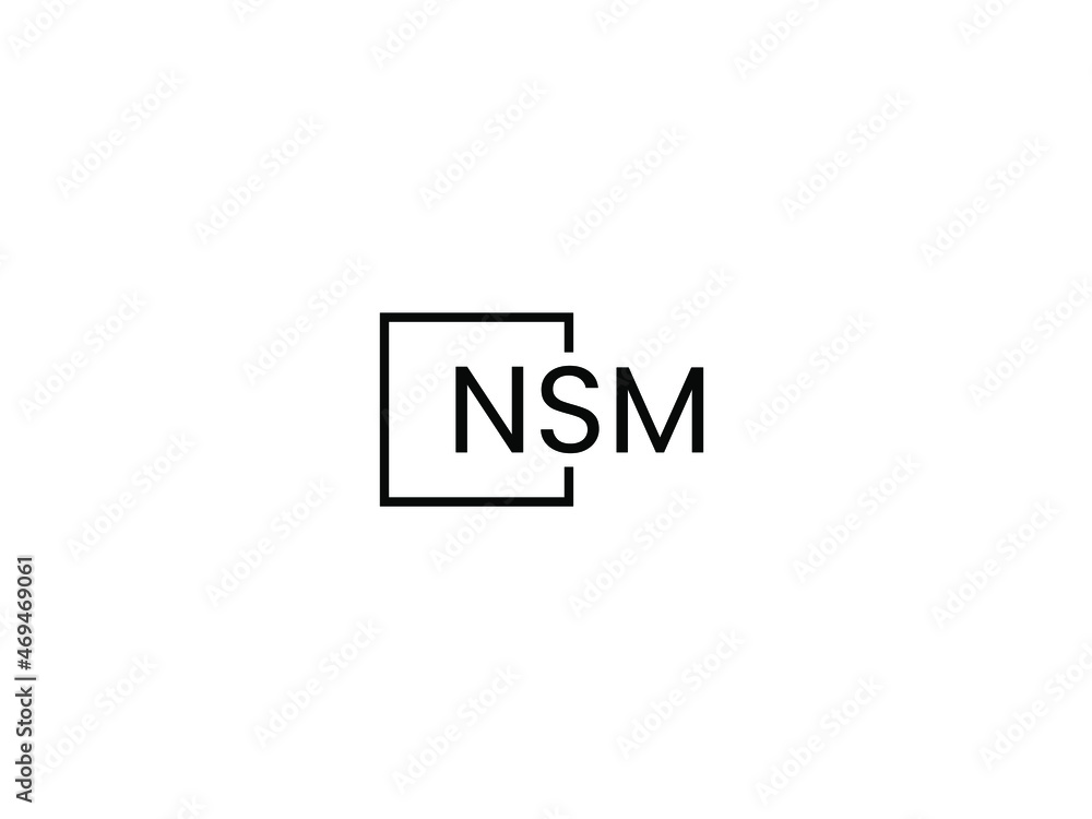 Obraz premium NSM letter initial logo design vector illustration