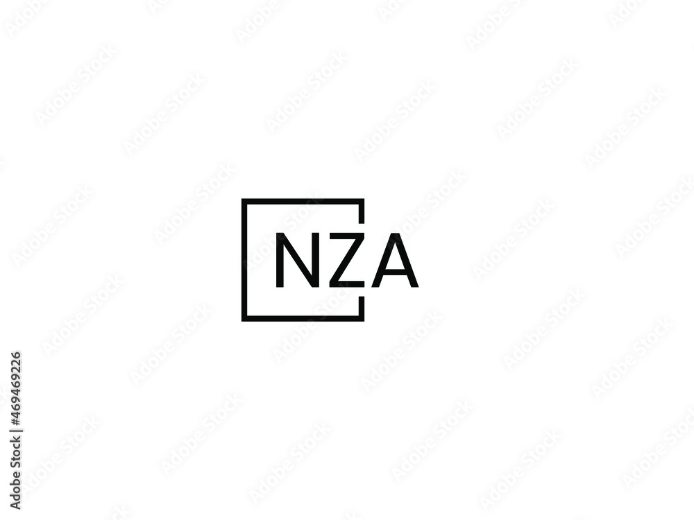 NZA letter initial logo design vector illustration