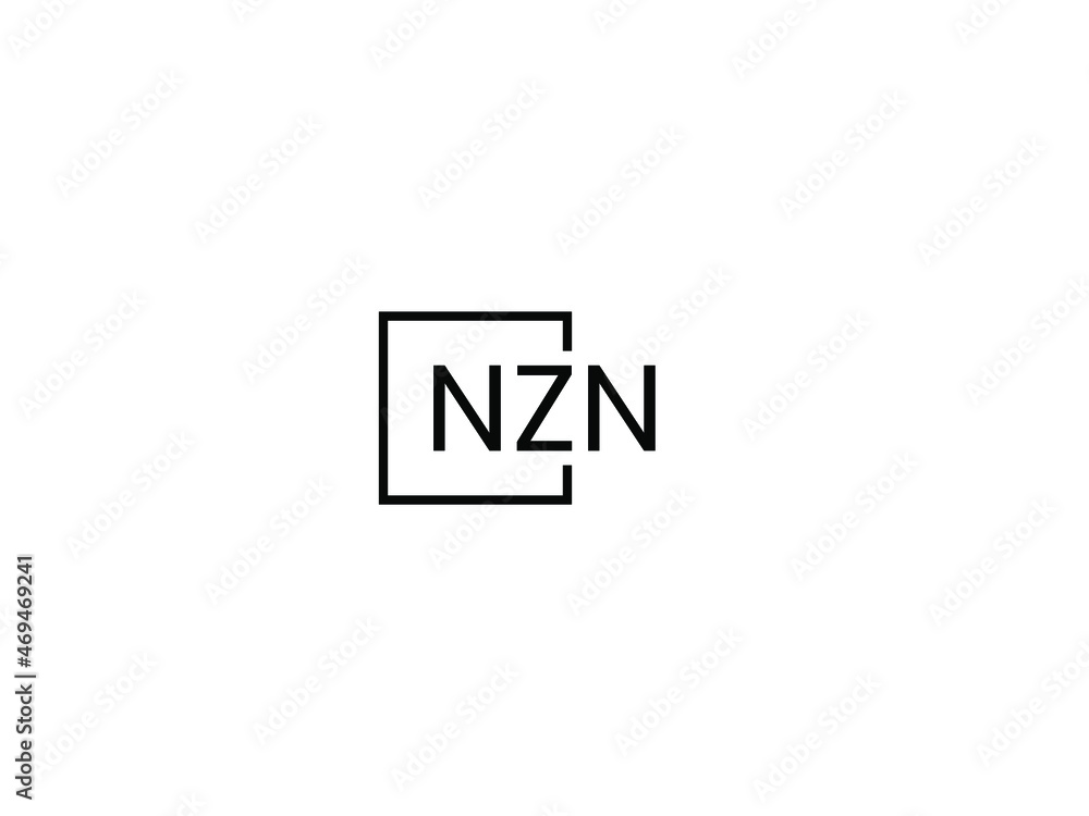 NZN letter initial logo design vector illustration