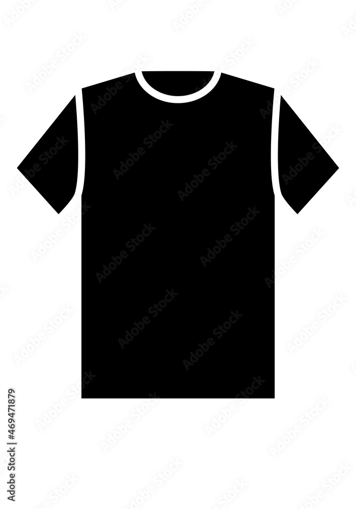 Icono de camiseta en blanco y negro. Ropa Icono de camiseta en blanco y negro. Ropa