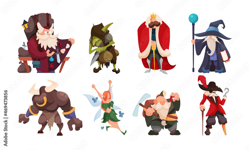 Fairy tale characters set Royalty Free Vector Image