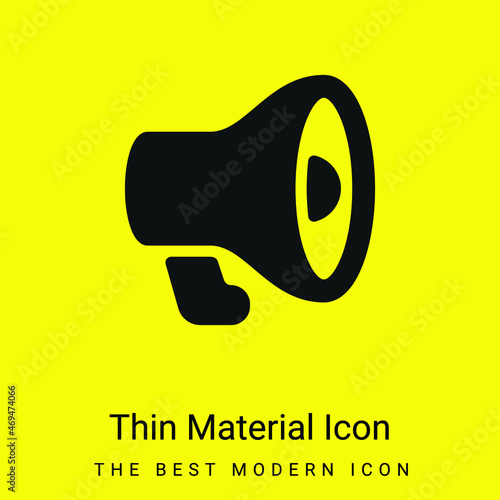Advertising minimal bright yellow material icon