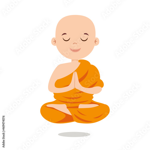 Cartoon Drawing Of Buddhist Monk