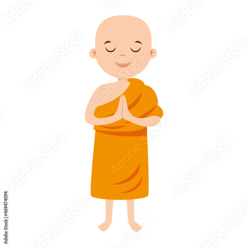 Cartoon Drawing Of Buddhist Monk