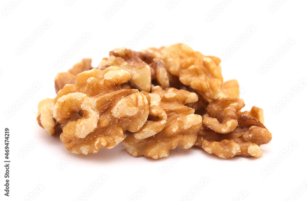 Produce of Gran Canaria - nuts of Juglans regia, Persian walnut, isolated on white background Produce of Gran Canaria - nuts of Juglans regia, Persian walnut, isolated on white background