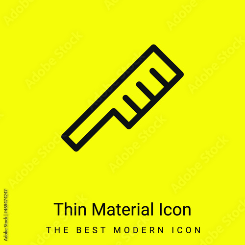 Angular Comb minimal bright yellow material icon