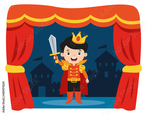 Theater Scene With Cartoon Characters