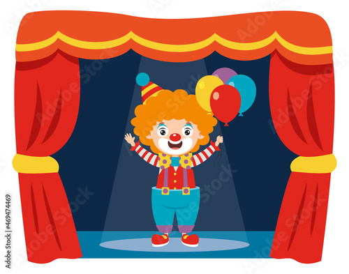 Theater Scene With Cartoon Characters