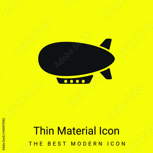Airship Side View minimal bright yellow material icon