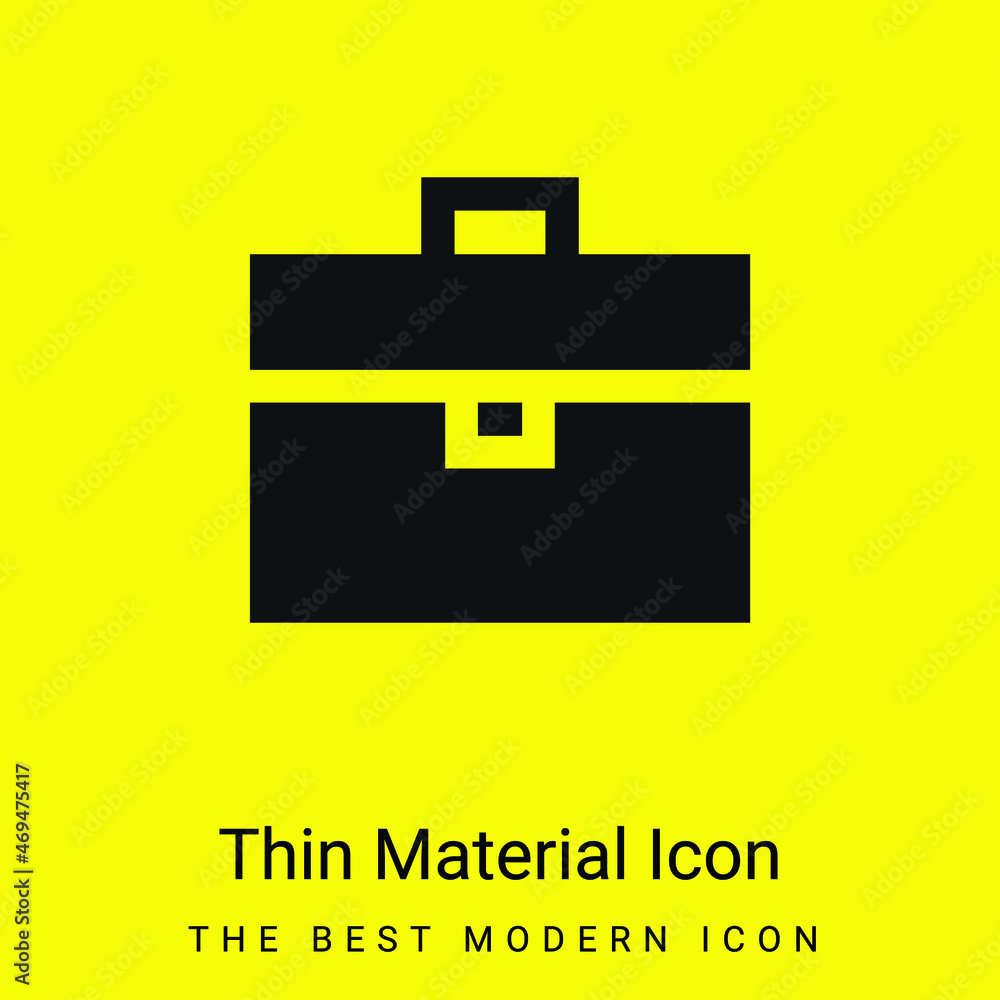 Briefcase minimal bright yellow material icon Briefcase minimal bright yellow material icon