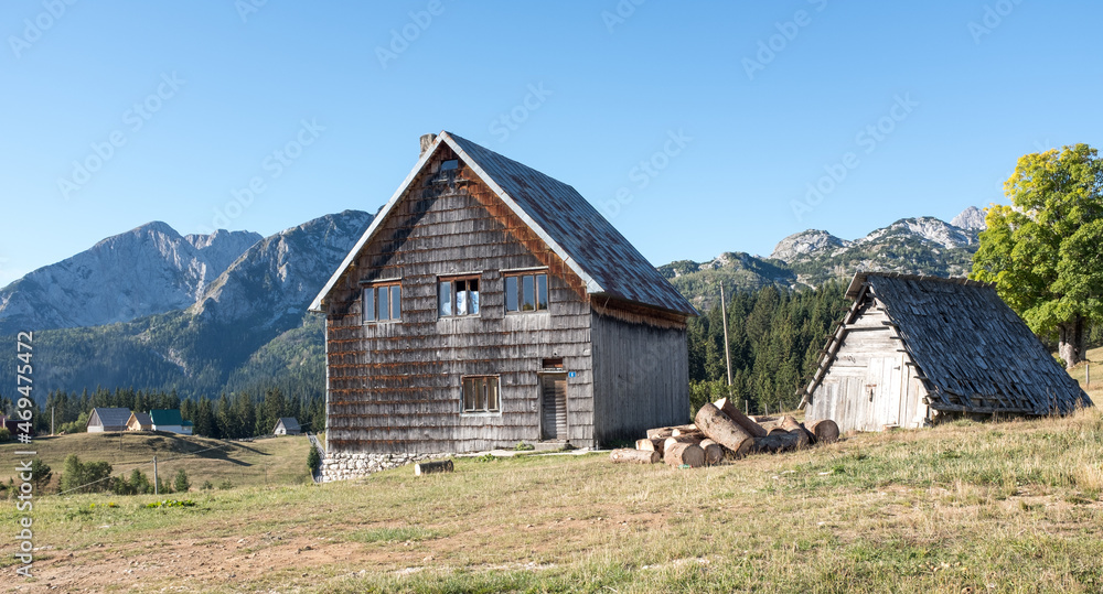 Old wooden house in the mountains