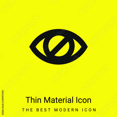 Blind Eye Sign minimal bright yellow material icon
