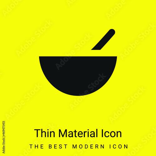 Bowl minimal bright yellow material icon