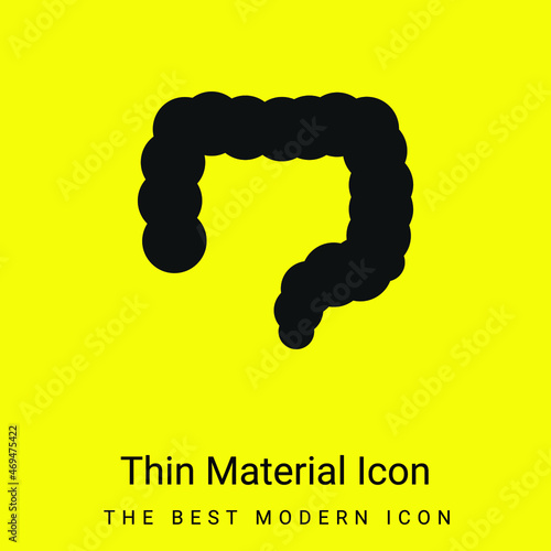 Big Intestines minimal bright yellow material icon