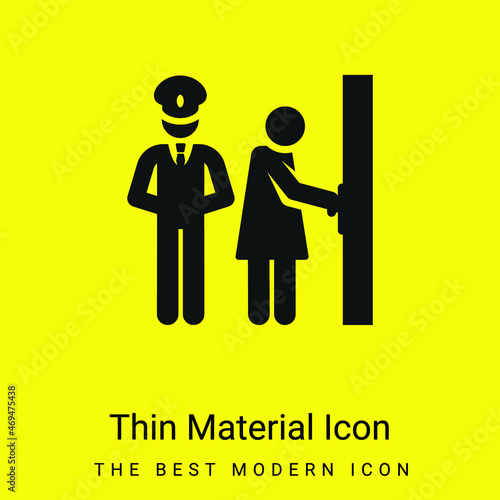 Bodyguard minimal bright yellow material icon