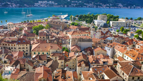 Bay of Kotor, old town. Montenegro Adriatic Sea. 