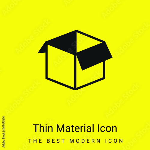 Box Open Shape minimal bright yellow material icon