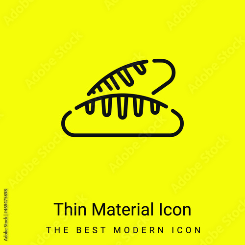 Bread minimal bright yellow material icon