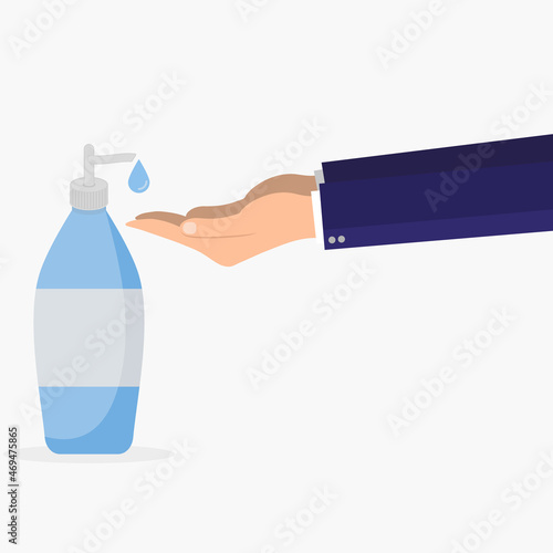 Hand sanitizer vector illustration. anti septic illustration