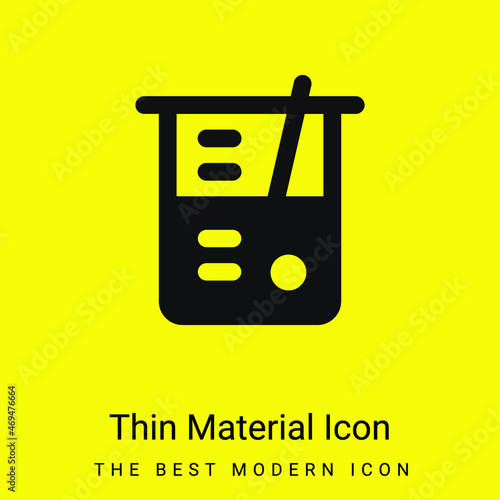 Beaker minimal bright yellow material icon