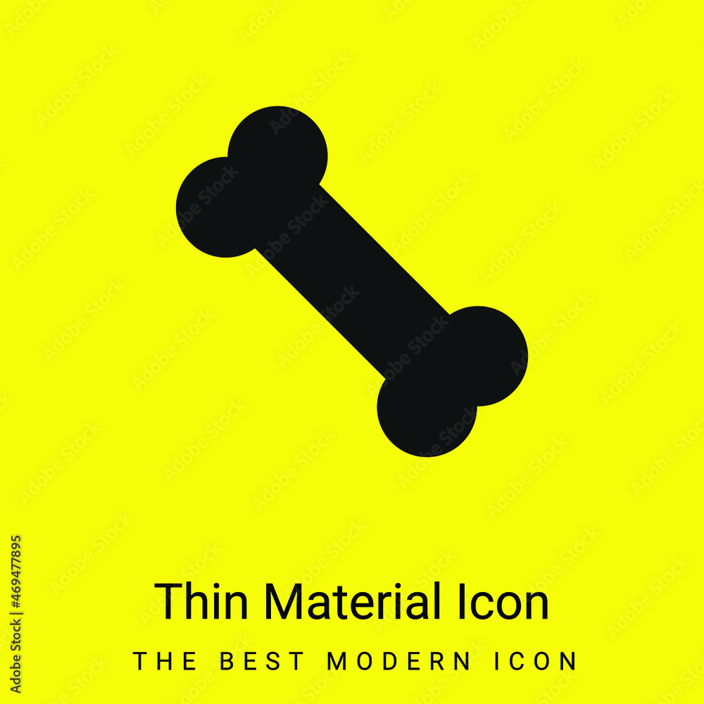 Bone minimal bright yellow material icon Bone minimal bright yellow material icon