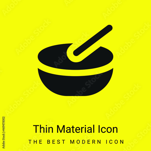 Bowl minimal bright yellow material icon