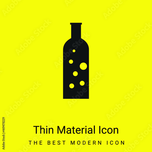 Bottle With Bubbles minimal bright yellow material icon