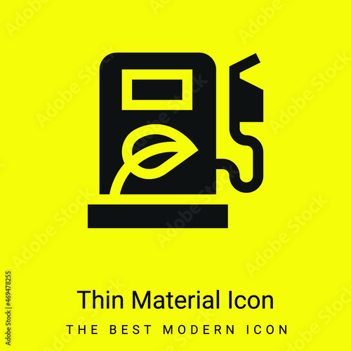 Biofuel minimal bright yellow material icon
