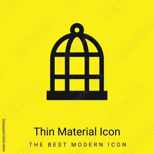 Bird Cage minimal bright yellow material icon