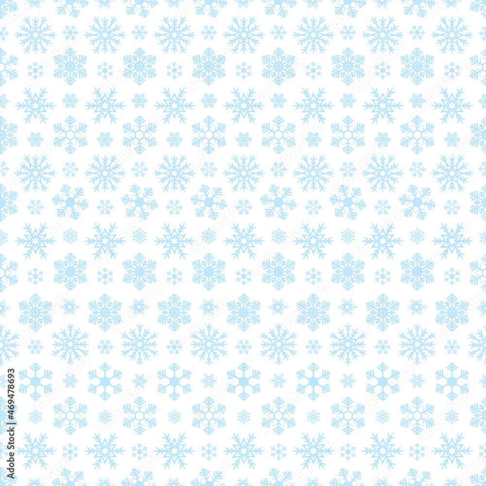 Snowflakes. Seamless vector pattern. An endlessly repeating ornament. Snow-white snowflakes on an isolated colorless background. Christmas decorative element. Idea for packaging, covers, textiles Snowflakes. Seamless vector pattern. An endlessly repeating ornament. Snow-white snowflakes on an isolated colorless background. Christmas decorative element. Idea for packaging, covers, textiles