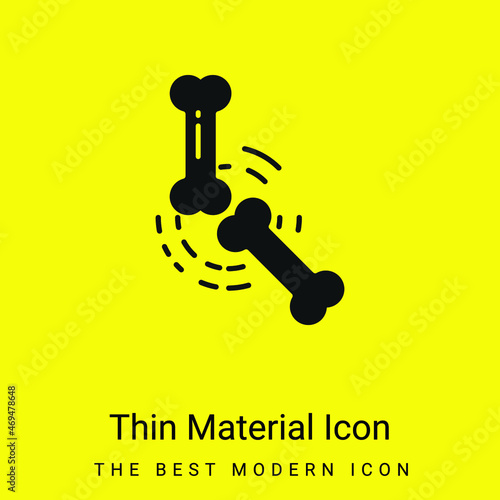 Bone minimal bright yellow material icon