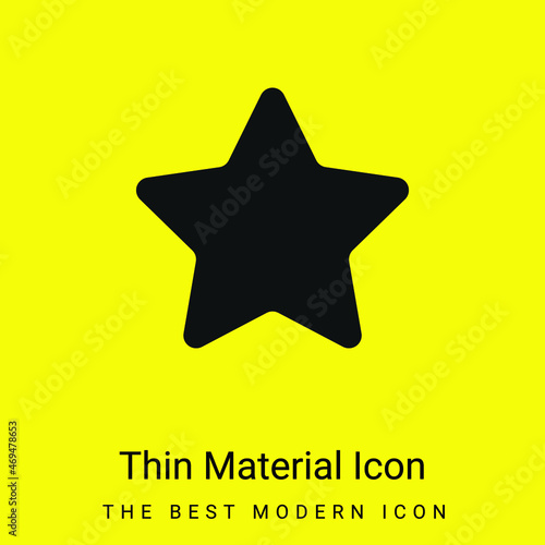 Big Favorite Star minimal bright yellow material icon