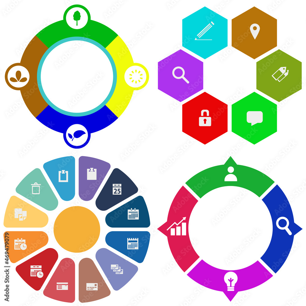 Business infographics. Set of pie chart Business infographics. Set of pie chart