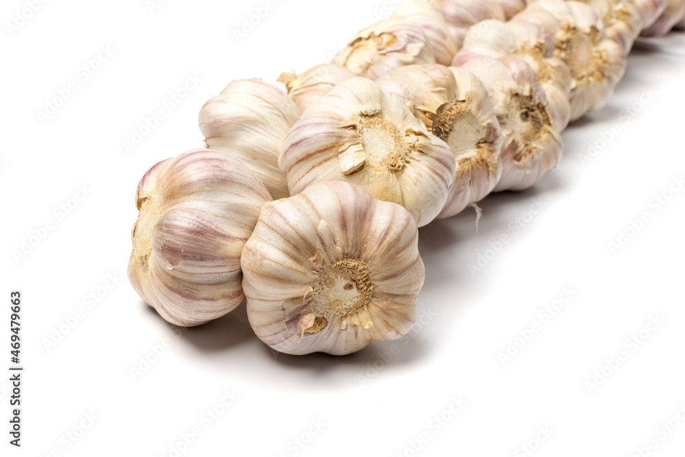 A Large Bunch of Garlic Isolated A Large Bunch of Garlic Isolated