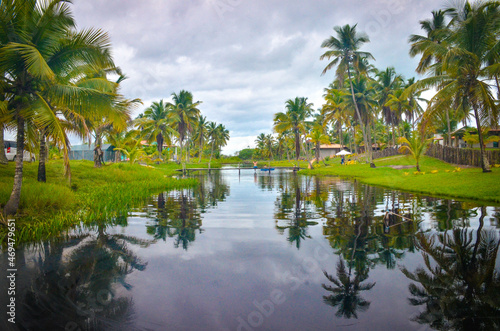 A beautiful view of Ilheus Beach in Bahia  Brazil.