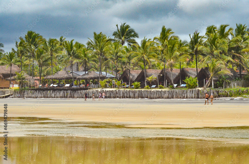 A beautiful view of Ilheus Beach in Bahia, Brazil.