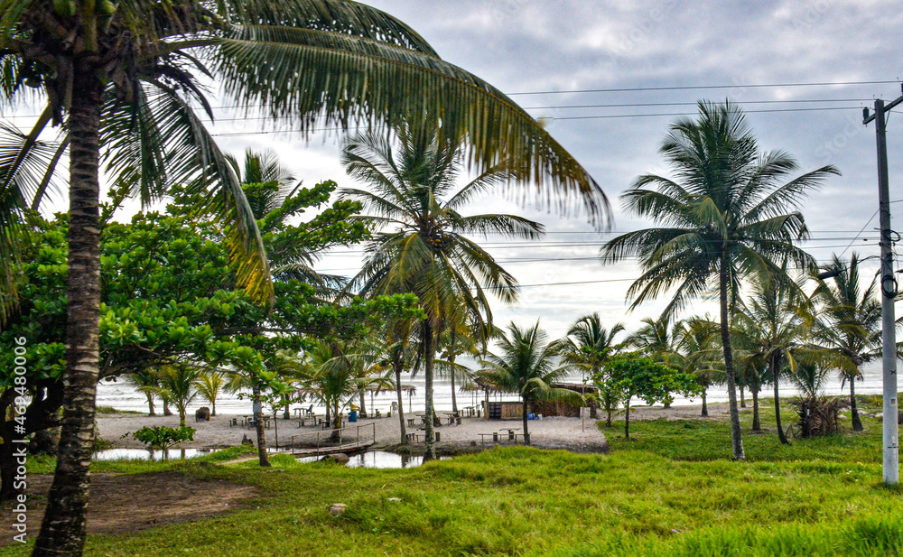 A beautiful view of Ilheus Beach in Bahia, Brazil.