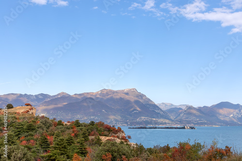 View of the lookout point on Lake Garda during autumn