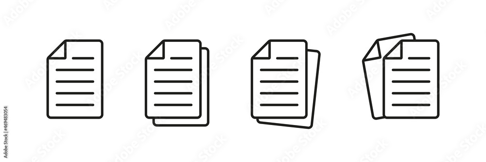 Document icon. File sign. Document page vector note. Document icon. File sign. Document page vector note.