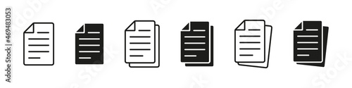 Document icon. File sign. Document page vector note. © Precious